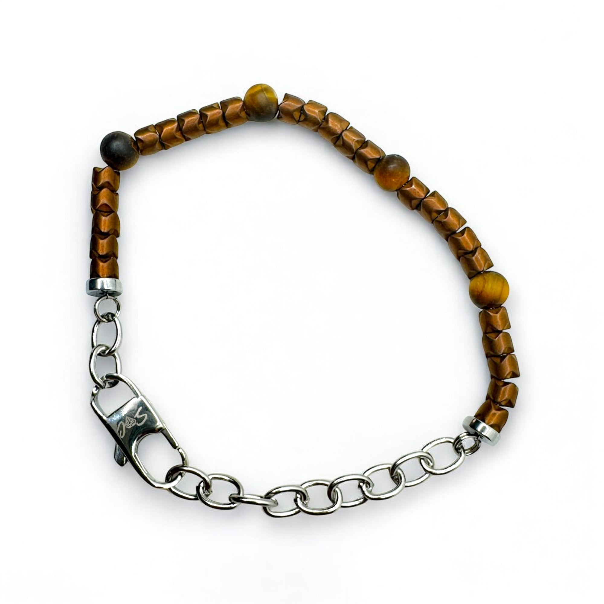Bracciale Ematite & Occhio di Tigre – Forza ed Equilibrio Sharifa Crystals
